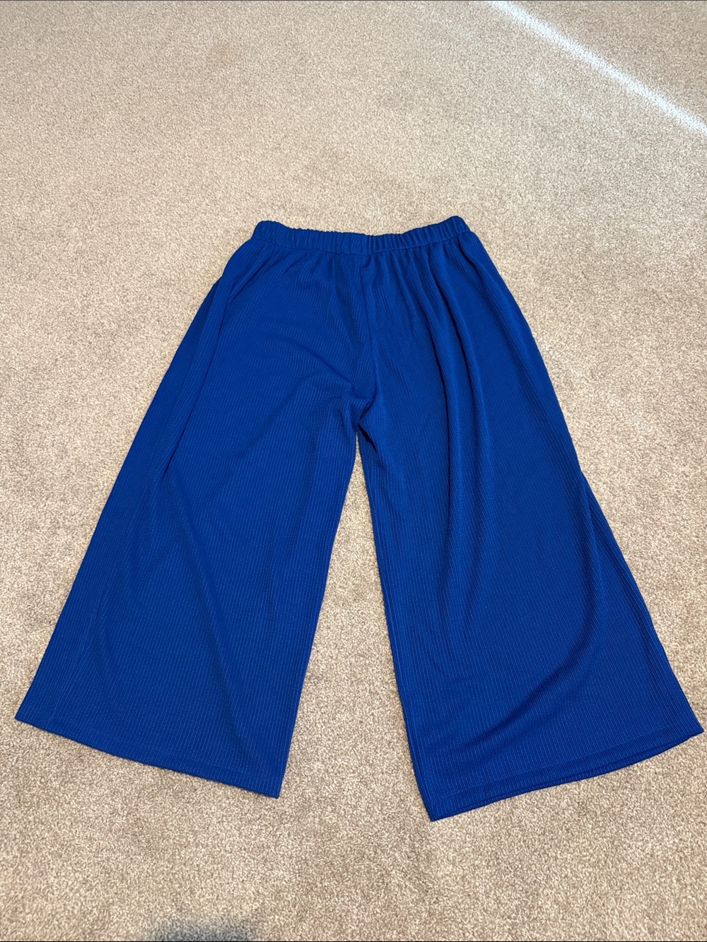 Dear Scarlett Ribbed Royal Blue Ankle Pants - Picture 5 of 5